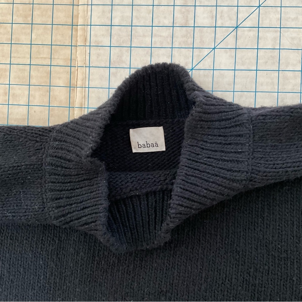 BABAA No 51 Jumper In Black Made In Spain 100% Wool - Picture 5 of 7